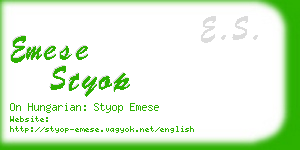 emese styop business card